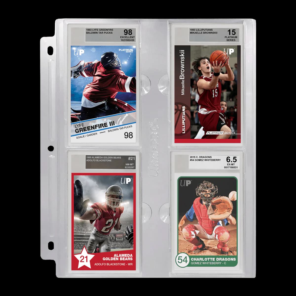 Ultra Pro 4-Pocket Page for Graded Beckett Slabs (1ct)