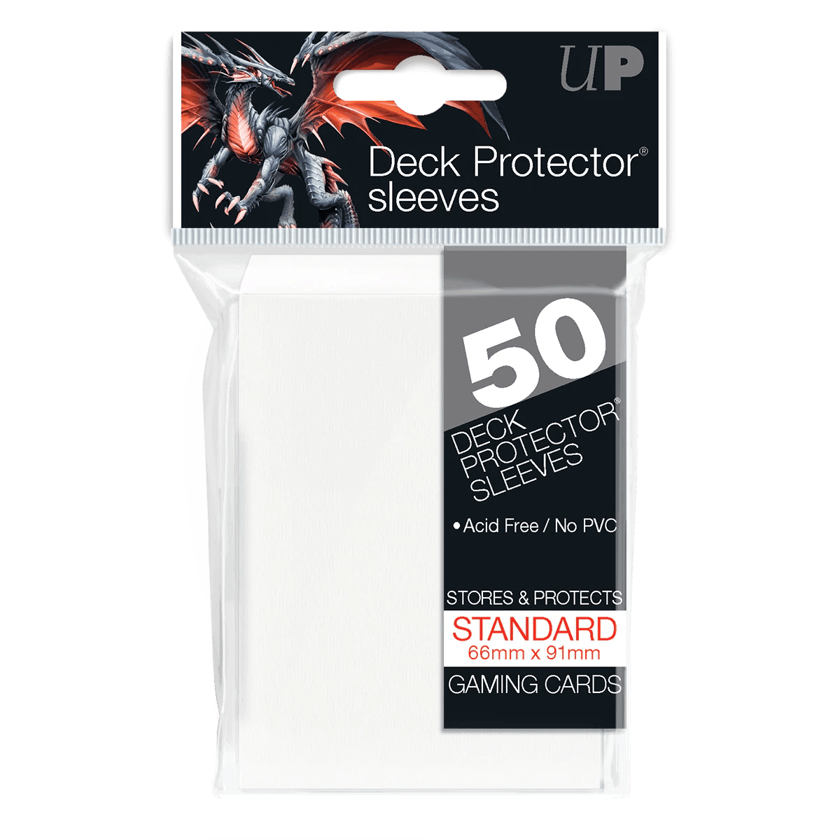 Ultra Pro PRO-GLOSS White Standard Deck Protector Sleeves (50ct)
