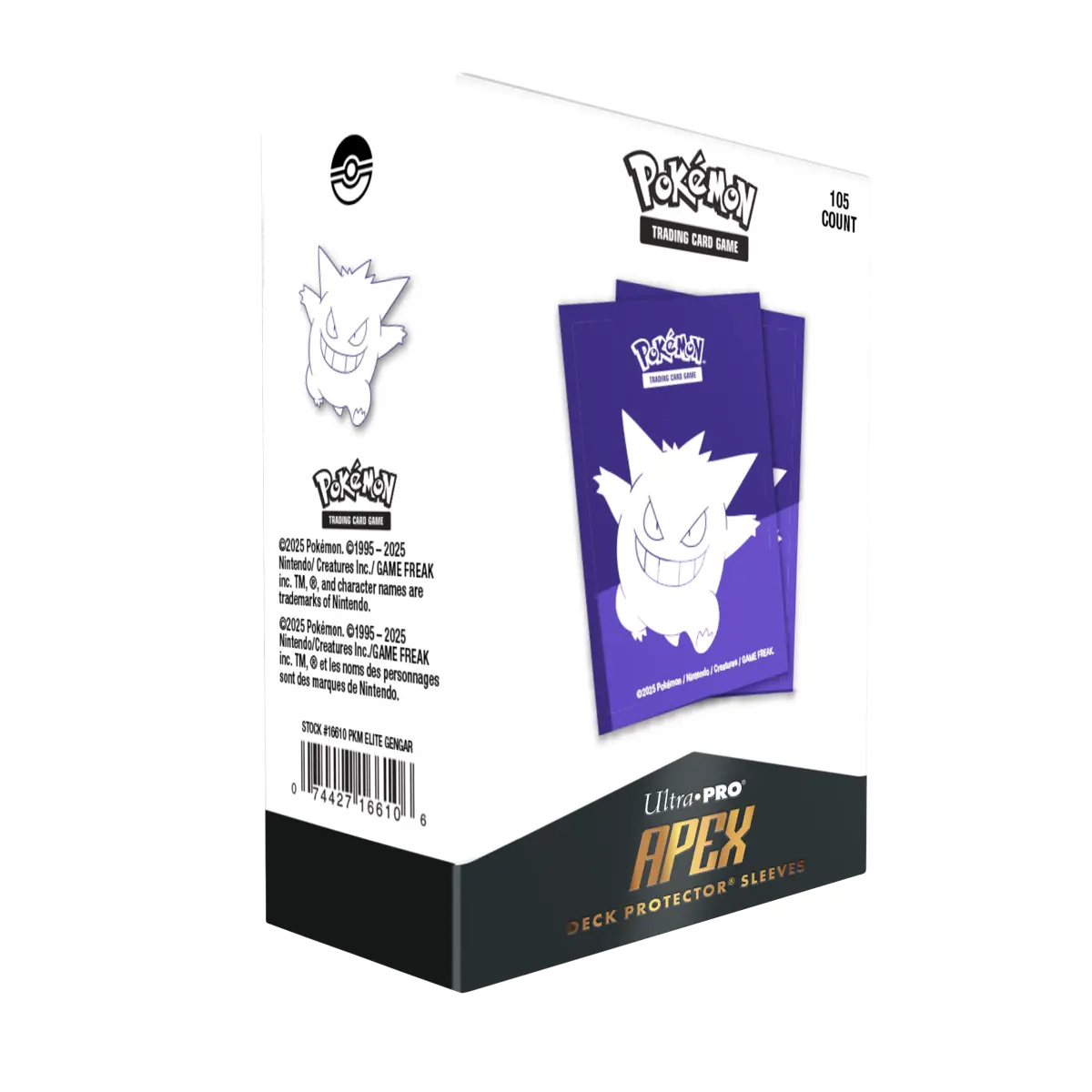 Ultra Pro Gengar Elite 105ct Apex Deck Protector Sleeves